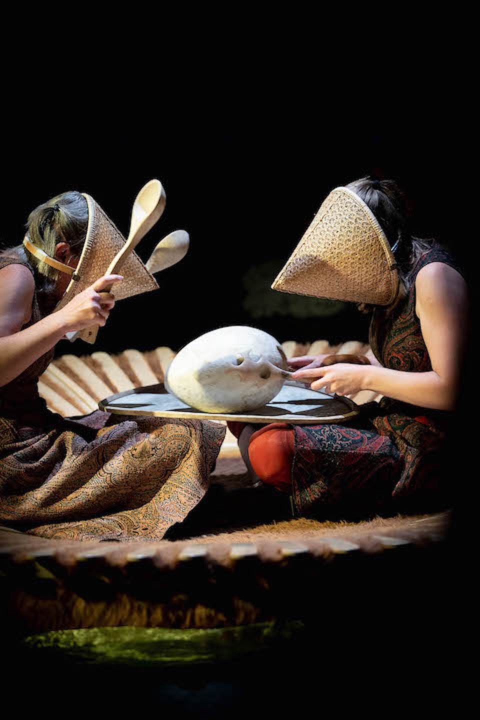 Actors playing during Nest music theater at Laus Polyphoniae (2022)